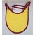 Bavette jaune avec contour rouge 