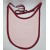 Bavette rose pâle avec contour bourgogne 