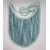 Bavette turquoise marbré avec contour turquoise pâle 