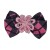 Boucle double carreauté rose et noir 