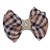 Boucle double carreauté beige, noir et blanc 
