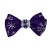 Boucle double satin mauve avec flocon or 
