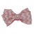 Boucle double rose avec motifs de zigzag blanc 