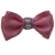 Boucle double en satin rose/milieu bijou argent 
