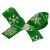 Vert satin avec motifs de flocon de neige blanc 