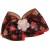 Noir avec motifs de fleur rose 