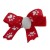 Rouge avec motifs de pattes de chien blanches 