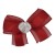 Satin rouge bordure transparente 
