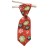 Rouge avec motifs de flocons rouge-vert-blanc 