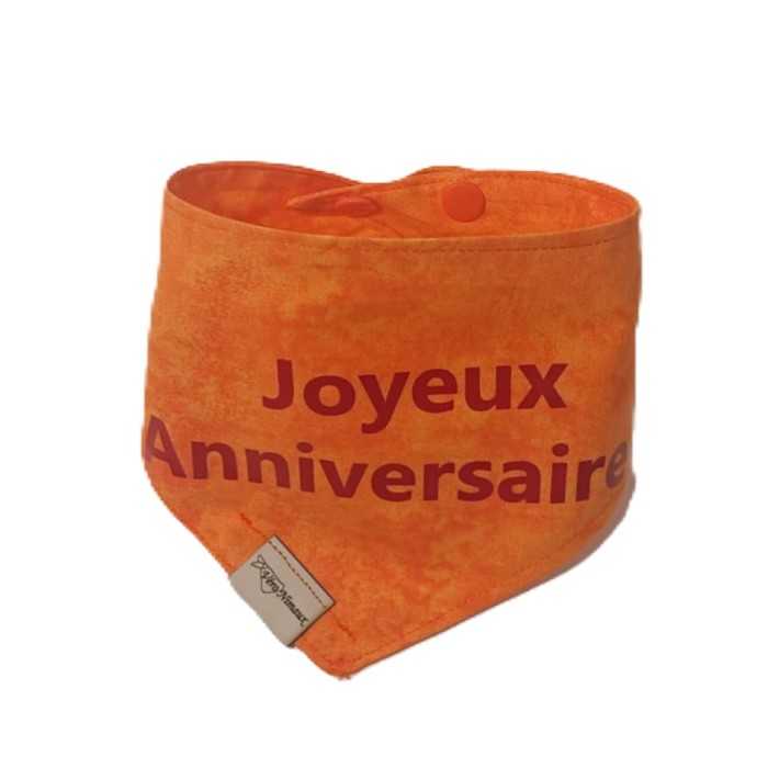 Foulard à snap ''Joyeux Anniversaire''