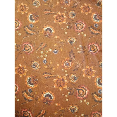 Foulards Automne-Hiver :brun fleur orangée