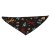 Noir avec motifs de skis, tuques, mitaines, sapin turquoise/jaune/rouge 