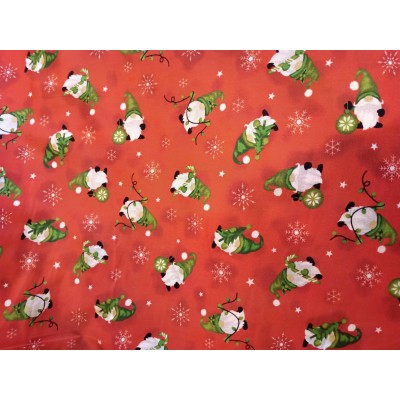 Foulards Noël : rouge mini gnome
