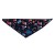 Bleu marin avec motifs de tuque, sapin, bas et canne de noël bleu et rouge 