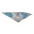 Blanc  avec motifs de feuillage turquoise/gris 