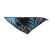 Noir avec motifs feuillages turquoises/gris 