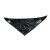 Noir avec motifs feuillages verts 