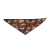 Ligné orange et brun avec motifs de cowboy 